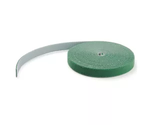 StarTech.com 25ft Hook and Loop Roll - Cut-to-Size Reusable Cable Ties - Bulk Industrial Wire Fastener Tape /Adjustable Fabric Wraps Green / Resuable Self Gripping Cable Management Straps