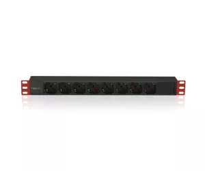 Techly Multi-Socket 8 Sockets for Rack 19" C14 Plug 1 HE