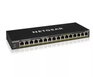 NETGEAR GS316PP Unmanaged Gigabit Ethernet (10/100/1000) Power over Ethernet (PoE) Schwarz