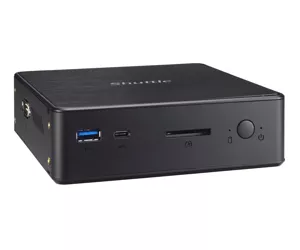 Shuttle Nano PC NC10U , Intel Celeron 4205U, 1x HDMI, 1x DP, 1x 2.5" bay, 1x M.2, 1x LAN, 1x COM, Wifi, 24/7 permanent operation, incl. VESA & Stand