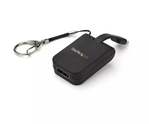 StarTech.com Compact USB C to HDMI Adapter - 4K 30Hz USB Type-C to HDMI Video Display Converter with Keychain Ring - USB-C DP Alt Mode to HDMI Monitor Dongle - Thunderbolt 3 Compatible