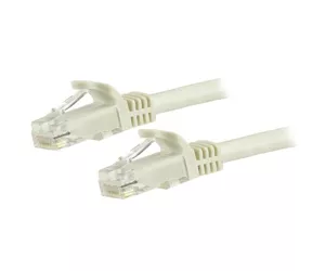 StarTech.com 1.5m CAT6 Ethernet Cable - White CAT 6 Gigabit Ethernet Wire -650MHz 100W PoE RJ45 UTP Network/Patch Cord Snagless w/Strain Relief Fluke Tested/Wiring is UL Certified/TIA