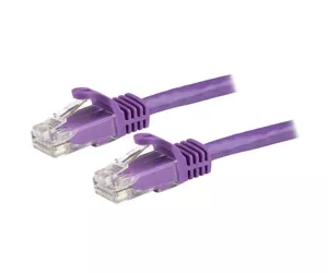 StarTech.com 7.5m CAT6 Ethernet Cable - Purple CAT 6 Gigabit Ethernet Wire -650MHz 100W PoE RJ45 UTP Network/Patch Cord Snagless w/Strain Relief Fluke Tested/Wiring is UL Certified/TIA