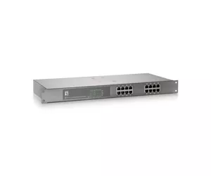 LevelOne 16-Port Fast Ethernet PoE Switch, 240W, 802.3at/af PoE