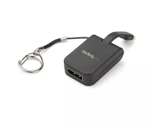 StarTech.com Compact USB C to DisplayPort 1.4 Adapter - 8K 60Hz/4K USB-C to DP Video Converter w/ Keychain Ring - USB Type-C DP Alt Mode (HBR3 HDR DSC) to DP Monitor Dongle - TB3 Compatible