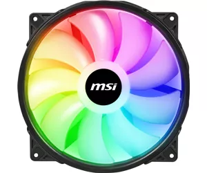 MSI MAX F20A-1 Fan 200mm ARGB Fan - Case Accessory '1x 200mm ARGB PWM Fans, RPM, Mystic Lighting Sync'