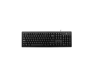 V7 KU200GS-DE Wired Keyboard, Black German QWERTZ Layout, TUV-GS