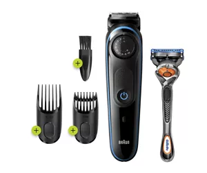 Braun BeardTrimmer Beard Trimmer BT3240 Men Beard Trimmer & Hair Clipper, 39 Length Settings, Black/Blue