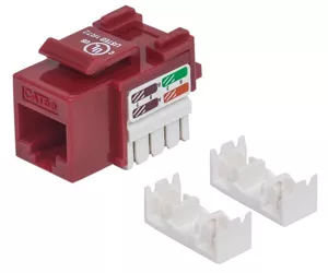 Intellinet Keystone Jack, Cat5e, UTP, Punch-down, Red