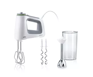 Braun HM 5107 WH Hand mixer 750 W Grey, White