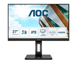 AOC P2 U27P2 LED display 68,6 cm (27") 3840 x 2160 пикселей 4K Ultra HD Черный