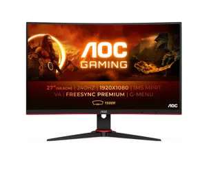 AOC G2 C27G2ZE/BK monitori 68,6 cm (27") 1920 x 1080 pikseļi Full HD LED Melns, Sarkans
