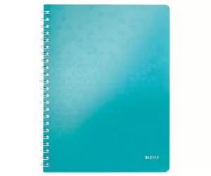 Leitz WOW Notebook A4 squared, wirebound with PP cover