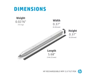 HP Rechargeable MPP 2.0 Tilt Pen (Silver)