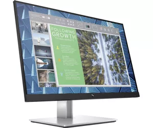 HP E-Series E24q G4 computer monitor 60.5 cm (23.8") 2560 x 1440 pixels Quad HD Black, Silver