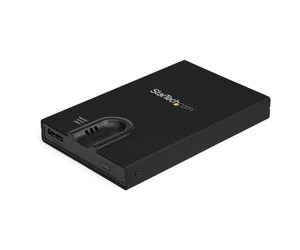 StarTech.com Biometric Enclosure - Encrypted USB 3.0 2.5" SATA Hard Drive Enclosure - Fingerprint/Password Access - 256-bit AES Data Encryption - Secure External USB 3.1 Gen 1 to HDD/SSD