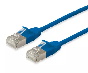 Equip Cat.6A F/FTP Slim Patch Cable, 1m, Blue