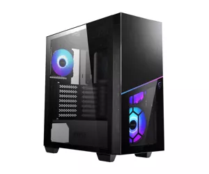 MSI MPG SEKIRA 100R 'S100R' Mid Tower Gaming Computer Case 'Black, 4x 120mm ARGB, Mystic Light Sync, 8 Channel ARGB Hub, USB Type-C, Tempered Glass Panels, ATX, mATX, mini-ITX'