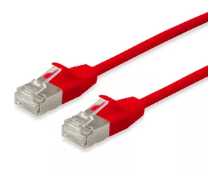 Equip Cat.6A F/FTP Slim Patch Cable, 20m, Red