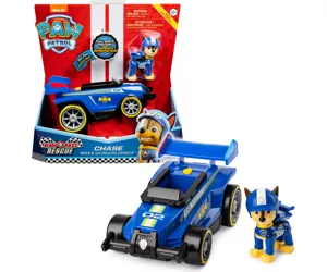 PAW Patrol - Chases Race & Go Deluxe Basis Fahrzeug mit Figur (Ready, Race, Rescue)