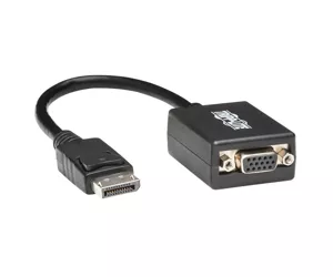 Tripp Lite P134-06N-VGA DisplayPort to VGA Active Adapter Video Converter (M/F), 6-in. (15.24 cm)