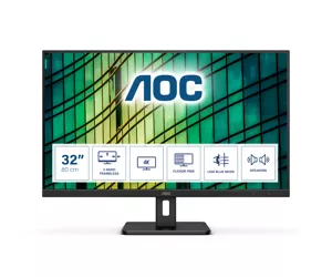 AOC E2 U32E2N LED display 80 cm (31.5") 3840 x 2160 pixels 4K Ultra HD Black