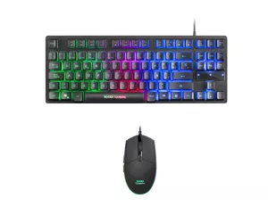 Mars Gaming MCPTKLES RGB Combo Keyboard and Mouse 3200DPI TKL Design Spanish Language