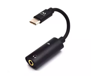 Ewent EC1655 mobiiltelefonikaabel Must 0,125 m USB tüüp-C 3.5mm, USB Type-C