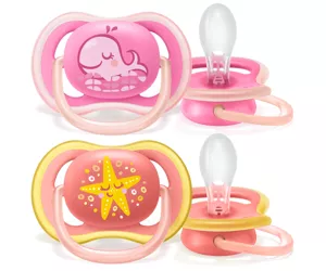 Philips AVENT SCF085/04 baby pacifier Orthodontic Silicone Orange, Pink