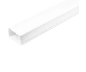 StarTech.com Solid Cable Management Raceway with Adhesive Tape & Cover, 1-3/4"(45mm)W x 1-1/8"(27mm)H - 6ft(1.8m) length, PVC Network/Power Cord Hider - Wall Wire Duct System, UL Listed
