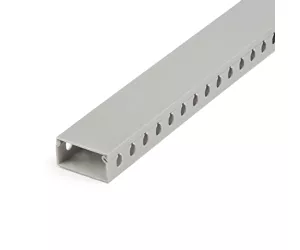 StarTech.com Open Slot Cable Management Raceway with Cover, 2"(50mm)W x 1"(25mm)H - 6.5ft(2m) length - 1/4"(8mm) Slots, PVC Network Cable Hider/Wall Wire Duct, Max 25 Cables, UL Listed