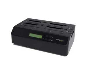 StarTech.com 4 Bay USB 3.0 eSATA to SATA Standalone 1:3 HDD Hard Drive Duplicator Dock