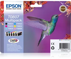 Epson Hummingbird Multipack 6-colours T0807 Claria Photographic Ink