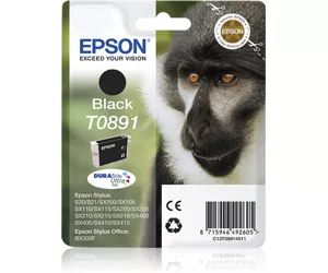 Epson Monkey Singlepack Black T0891 DURABrite Ultra Ink