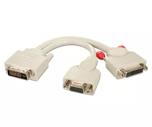 Lindy DVI-I splitter cable VGA+DVI-D