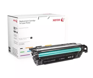 Xerox Black toner cartridge. Equivalent to HP CE260X. Compatible with HP Colour LaserJet CP4525