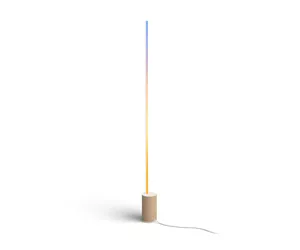 Philips Hue White and Color ambiance Gradient Signe Stehleuchte Oak