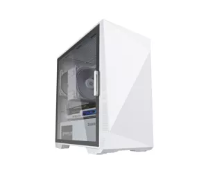 Zalman Z1 Iceberg White - mATX Mid Tower PC Case/Pre-installed fan 2 x 120mm in