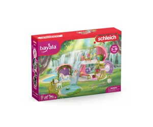 schleich BAYALA Glittering flower house with unicorns, lake and stable
