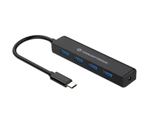 Conceptronic 4-Port USB 3.0 Hub, USB-C Connector