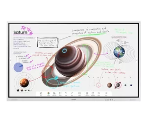 Samsung WM75B interaktīvā baltā tāfele 190,5 cm (75") 3840 x 2160 pikseļi Skārienjūtīgais ekrāns Pelēks USB / Bluetooth