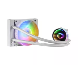 Mars Gaming ML-ONE120 White Liquid CPU Cooler TDP 200W Infinity Mirror FRGB Silent Fan Universal Multisocket