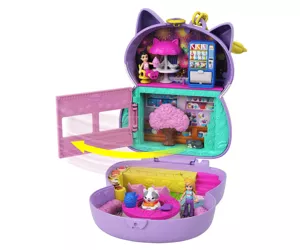 Polly Pocket Zen Cat Restaurant Compact Playset