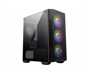 MSI MAG FORGE M100A computer case Micro Tower Black, Transparent
