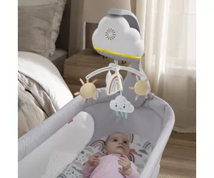 Fisher-Price Rainbow Showers Bassinet to Bedside Mobile