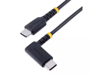 StarTech.com 15 cm USB-C Ladekabel Mit Winkelstecker und 60W PD 3A - Robustes Schnellladekabel Mit Aramidfaser - USB-C Auf USB-C Kabel - USB 2.0 Typ-C Kabel Für Handy, Tablet