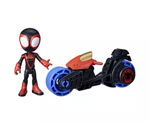 Marvel Spidey and His Amazing Friends, Miles Morales Action Figure & Toy Motorcycle, Kids 3 and Up