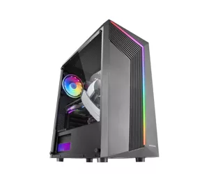 Mars Gaming MC-X7 Black PC Gaming ATX Case ARGB Front 12cm RGB Fan Full Side Window