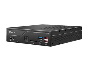 Shuttle Slim PC DH670 , S1700, 2x HDMI, 2x DP , 2x LAN, 2x COM, 8x USB, 1x 2.5", 2x M.2, 24/7 permanent operation, incl. VESA
