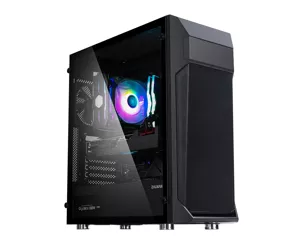 Zalman Z1 Plus ATX Mid Tower PC Case Pre-installed 2 x 120mm blue LED fan in front 1